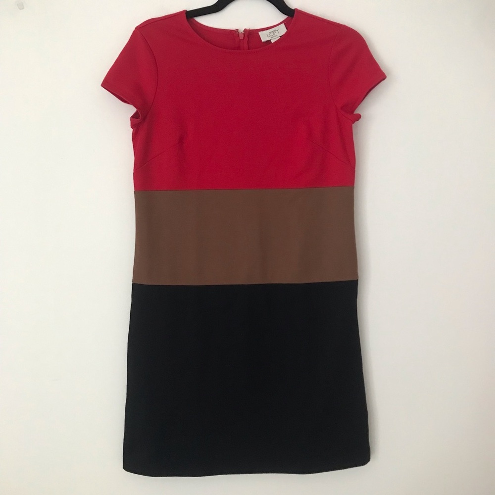 LOFT Petite Colorblock Dress – Size 2P